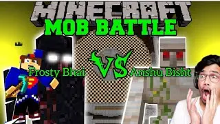 Minecraft Hardcore Mobs Battle Frosty Bhai VS Anshu Bisht 😱 || MUTANT Iron Golem Vs MUTANT HUSK