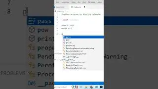 Display Calendar using Python Code 