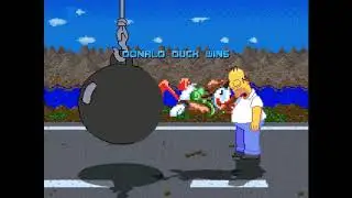 Mugen battle Homer Simpson vs Donald Duck