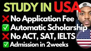 Automatic Scholarship in USA, No Application Fee, No SAT, ACT, IELTS. Apply Now.