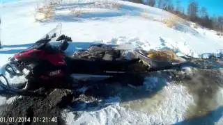 Как спасали снегоход
