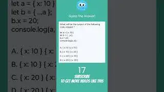 Guess The Answer! #13 #javascript #react #program #code #test #logic #output #guess #quiz #interview