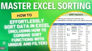 Master SORT with UNIQUE & FILTER in Excel (Advanced Sorting Mastery!)