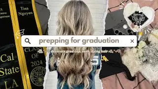 Prepping For Graduation 👩‍🎓: decorating grad cap, sash, dying hair