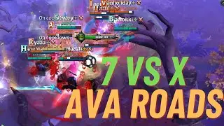 Ava Roads High Risk High Reward | T7 Only Outnumbered & OUT IP Fights | Albion Online