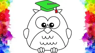 Як Намалювати СОВУ🦉Намалювати малюнок СОВА 🎨 Малювання для дітей