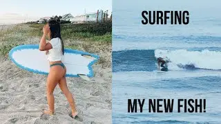 I GOT A CUSTOM FISH SURFBOARD! +Paddling Boarding at Home!