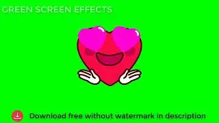 Emoji Heart Green Screen so cute 5 - Green Screen Effects