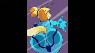Zero Suit Isabelle farting on the glass