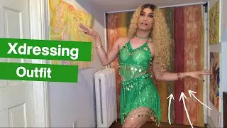 CROSSDRESSING:  sexy blonde in belly dancer outfit