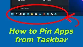 How to Pin Apps on Taskbar