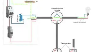 Схема одноклавишного выключателя