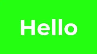 ✔️GREEN SCREEN EFFECTS:  hello green screen intro