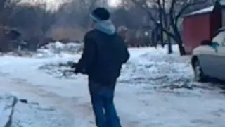 побег  от девки и её парня