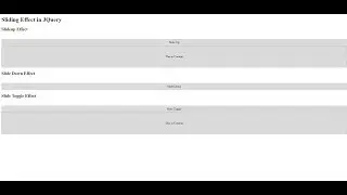 How to make Sliding Effect in JQuery ?