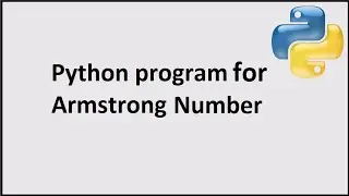 Armstrong number in python