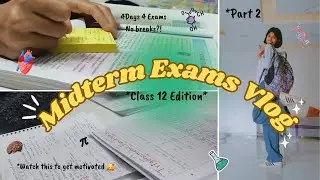 Midterm study vlog 📚🎧 | Exam study vlog | Part 2 | lots of Stu(dying), tips & motivation | Gathakv |