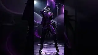 Asian Guy in Purple Suit Dancing to 