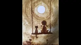 Рисуем кофейные качели
