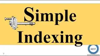 Simple indexing  Indexing Method