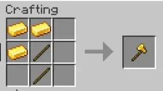 craft a gold axe.