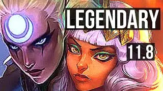 DIANA vs QIYANA (MID) | 11 solo kills, 21/2/4, Legendary, Rank 8 Diana | EUW Challenger | v11.8