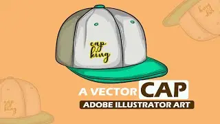 How to draw a vector cap in adobe illustrator / Adobe illustrator speed art /vector art
