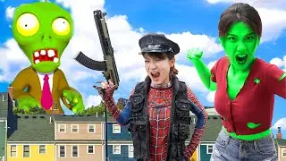 She Hulk and Spidergirl VS Giant Zombie - BigGreen TV