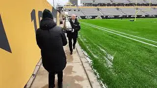 The Keeper and the Cup entering Tim Hortons field