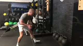 Standing Medicine Ball Punch Against Wall
