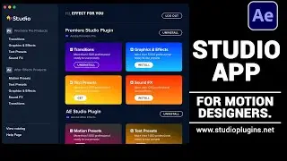 StudioApp - Best Plugins and Assets | After Effects Tutorial | Effect For You