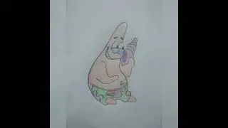 how to easy drawing Patrick star | #spongebob | no #shorts