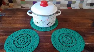 Подставки под горячее крючком, МК