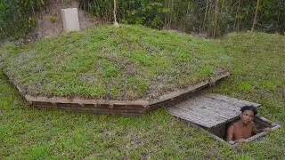 Survival Roof Grass Craft-Shelter, Complete Bushcraft Building Wildlife