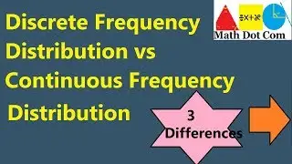Difference Between Discrete and Continuous Frequency Distribution | Math Dot Com