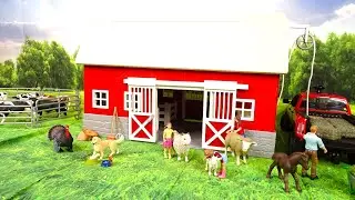 DIY Tractor farm Diorama/ Cattle farm Animals/House/Cows/Bulls/Vacas/Mucche/Sheep/Horse
