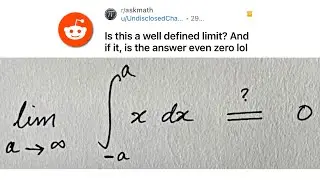 Is this a well-defined limit? If so, is the answer even zero lol? Reddit calculus r/askmath