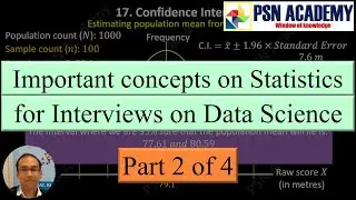 Important concepts on Statistics for Data Science interviews [Part 2 of 4] | PSN Academy