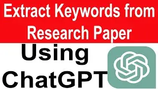 Get Keywords from Abstract of Research Paper using ChatGPT