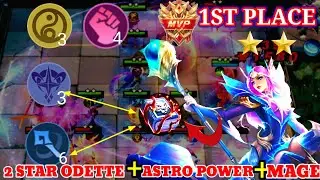 MAGIC CHESS BEST SYNERGY ASTRO POWER + MAGE + 2 STAR ODETTE WITH 1 ITEM - 100%        (1ST PLACE)
