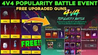 🔴Free Upgrated Guns And 4V4 popularity battle event in bgmi And  free Uc 🔥