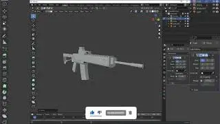 M 416. qurol 3d model | BLENDER 3d  dasturida #Python