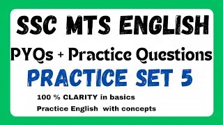 SSC MTS ENGLISH Classes|English Grammar + questions |Practice Set 05
