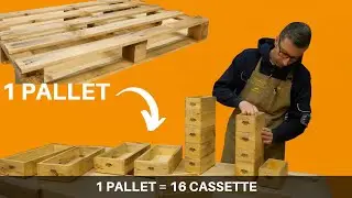 How to make 16 simple wooden crates by recycling a single pallet