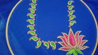 Aari embroidery stitch in normal needle