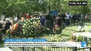 LACRIMI ŞI DURERE în Moldova. Regretata Ana Barbu este petrecută pe ultimul drum