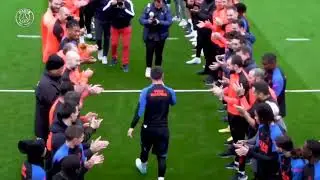 Back to training for Messi