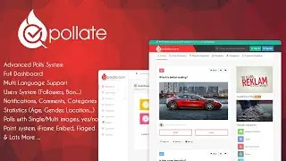 Pollate - Polls & Social PHP Script (Quick Overview)