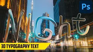 Typography 3D Text only with the Mixer Brush Tool - Photoshop Tutorial
