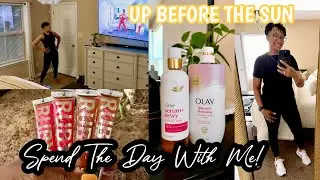 SPEND THE DAY WITH ME | 6AM WORKOUT, GRWM, DOCTOR'S APPOINTMENT + WALMART RUN